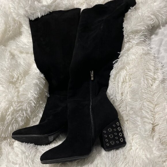Sbicca Vintage Collection Black Suede Boots Black Size 61/2 - Picture 6 of 8
